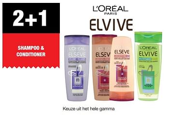 Promoties Elvive shampoo + conditioner - L'Oreal Paris - Geldig van 13/12/2018 tot 31/12/2018 bij NET