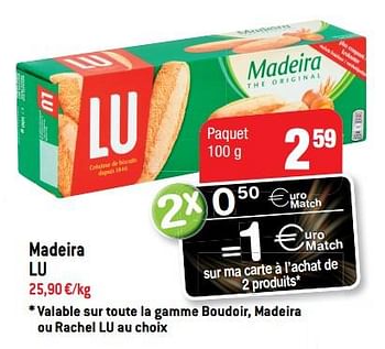 Promotions Madeira lu - Lu - Valide de 12/12/2018 à 19/12/2018 chez Smatch