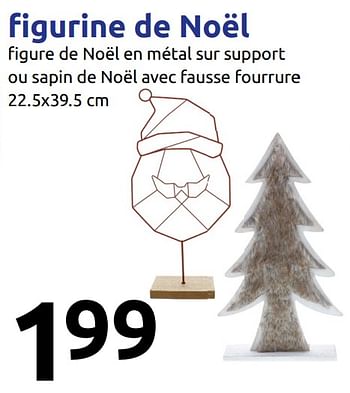 Promoties Figurine de noël - Huismerk - Action - Geldig van 12/12/2018 tot 18/12/2018 bij Action