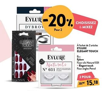 Promoties Eylure faux-cils naturel 031 + elegant touch faux ongles petrol - Eylure - Geldig van 05/12/2018 tot 01/01/2019 bij DI