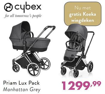 Promoties Priam lux pack manhattan grey - Cybex - Geldig van 09/12/2018 tot 15/12/2018 bij Baby & Tiener Megastore