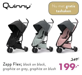 Promoties Zapp flex; black on black, graphite on grey, graphite on blush - Quinny - Geldig van 09/12/2018 tot 15/12/2018 bij Baby & Tiener Megastore