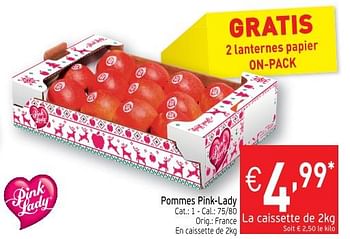 Promotions Pommes pink-lady - Produit maison - Intermarche - Valide de 11/12/2018 à 16/12/2018 chez Intermarche