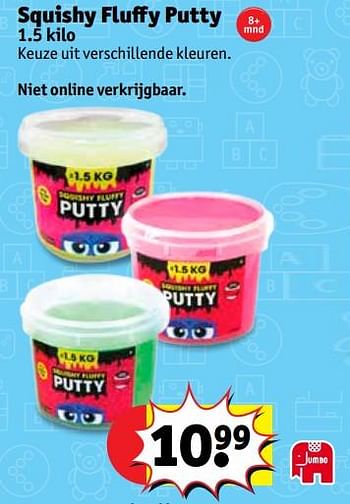 Promoties Squishy fluffy putty - Jumbo - Geldig van 11/12/2018 tot 23/12/2018 bij Kruidvat