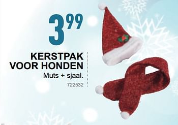 Promoties Kerstpak voor honden - Huismerk - Trafic  - Geldig van 12/12/2018 tot 16/12/2018 bij Trafic