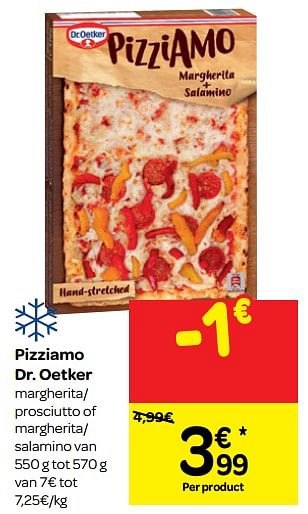 Promoties Pizziamo dr. oetker - Dr. Oetker - Geldig van 12/12/2018 tot 17/12/2018 bij Carrefour