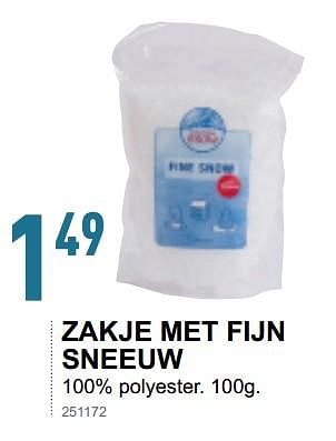 Promoties Zakje met fijn sneeuw - Huismerk - Trafic  - Geldig van 12/12/2018 tot 16/12/2018 bij Trafic