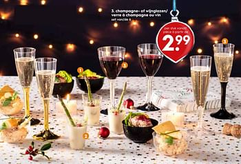 Promoties Champagne- of wijnglazen- verre à champagne ou vin - Huismerk - Blokker - Geldig van 12/12/2018 tot 18/12/2018 bij Blokker