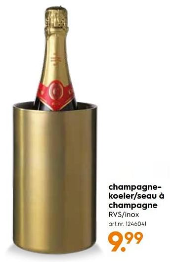 Promotions Champagnekoeler-seau à champagne - Produit maison - Blokker - Valide de 12/12/2018 à 18/12/2018 chez Blokker