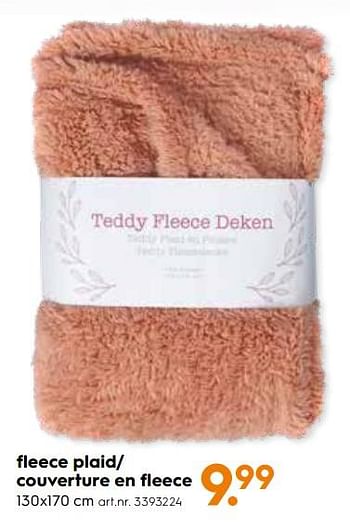 Madeliefje top Snoep Huismerk - Blokker Fleece plaid- couverture en fleece - Promotie bij Blokker