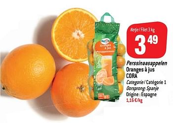 Promoties Perssinaasappelen oranges à jus cora - Huismerk - Match - Geldig van 12/12/2018 tot 19/12/2018 bij Match