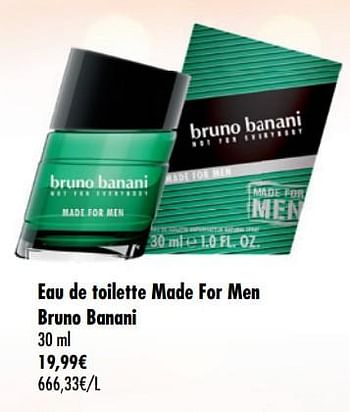 Promoties Eau de toilette made for men bruno banani - Bruno Banani - Geldig van 11/12/2018 tot 31/12/2018 bij Carrefour