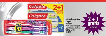 Promoties Set tandpasta total whitening - Colgate - Geldig van 11/12/2018 tot 31/12/2018 bij Carrefour