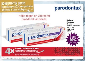 Promoties Tandpasta ultra clean - Parodontax - Geldig van 11/12/2018 tot 31/12/2018 bij Carrefour