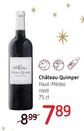 Promoties Château quimper haut-médoc rood - Rode wijnen - Geldig van 13/12/2018 tot 02/01/2019 bij Spar (Colruytgroup)
