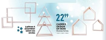 Promotions Cadres design en bois - Produit maison - Trafic  - Valide de 12/12/2018 à 16/12/2018 chez Trafic