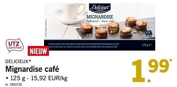 Promoties Mignardise café - Delicieux - Geldig van 17/12/2018 tot 24/12/2018 bij Lidl