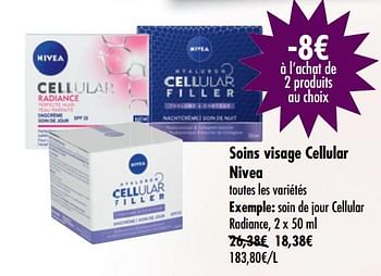 Promotions Soin de jour cellular radiance - Nivea - Valide de 11/12/2018 à 31/12/2018 chez Carrefour