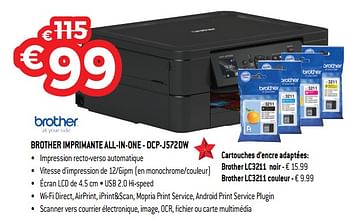 Promotions Brother imprimante all-in-one - dcp-j572dw - Brother - Valide de 10/12/2018 à 31/12/2018 chez Exellent