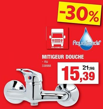 Promoties Mitigeur douche - AquaTrends - Geldig van 12/12/2018 tot 23/12/2018 bij Hubo