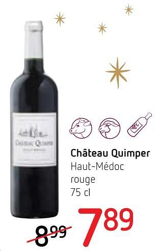 Promotions Château quimper haut-médoc rouge - Vins rouges - Valide de 13/12/2018 à 02/01/2019 chez Spar (Colruytgroup)