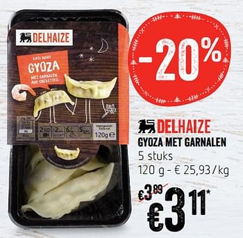 Promotions Gyoza met garnalen - Produit Maison - Delhaize - Valide de 13/12/2018 à 19/12/2018 chez Delhaize