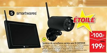 Promoties Système de surveillance caméra sans fil cs97dvr - Smartwares - Geldig van 19/12/2018 tot 31/12/2018 bij Makro