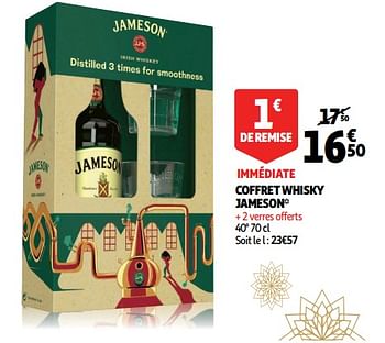Promotions Coffret whisky jameson - Jameson - Valide de 28/11/2018 à 31/12/2018 chez Auchan Ronq