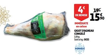Promotions Gigot d`agneau congelé - Produit Maison - Auchan Ronq - Valide de 28/11/2018 à 31/12/2018 chez Auchan Ronq