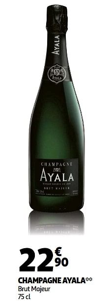 Promotions Champagne ayala brut majeur - Champagne - Valide de 28/11/2018 à 31/12/2018 chez Auchan Ronq