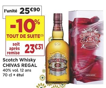 Promotions Scotch whisky chivas regal - Chivas Regal - Valide de 11/12/2018 à 24/12/2018 chez Super Casino