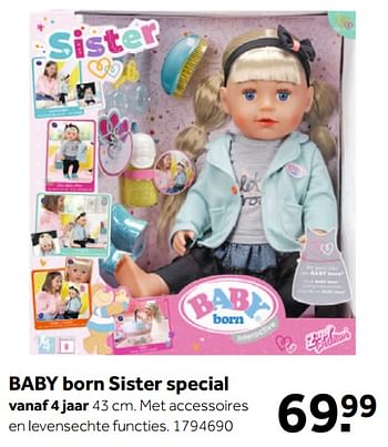 Varken embargo Schaap Baby Born Baby born sister special - Promotie bij Intertoys
