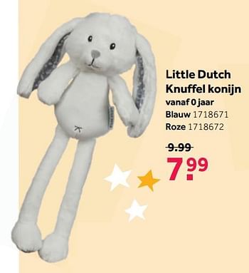 Promotions Little dutch knuffel konijn - Little Dutch - Valide de 10/12/2018 à 26/12/2018 chez Intertoys