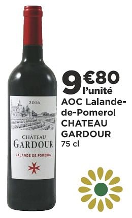 Promoties Aoc lalande- de-pomerol chateau gardour - Rode wijnen - Geldig van 11/12/2018 tot 24/12/2018 bij Super Casino