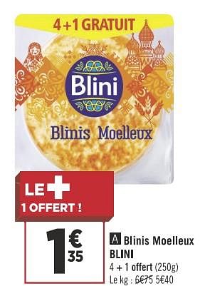Promotions Blinis moelleux blini - Blini - Valide de 11/12/2018 à 24/12/2018 chez Géant Casino