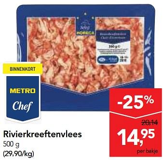 Promoties Rivierkreeftenvlees - Huismerk - Makro - Geldig van 19/12/2018 tot 31/12/2018 bij Makro
