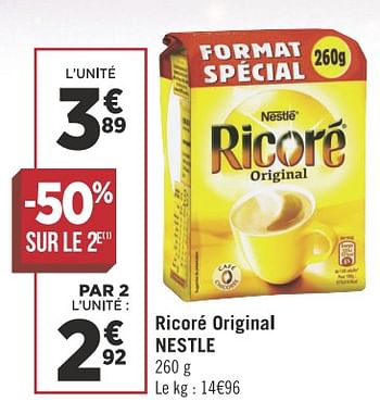 Promoties Ricoré original nestle - Nestlé - Geldig van 11/12/2018 tot 24/12/2018 bij Géant Casino