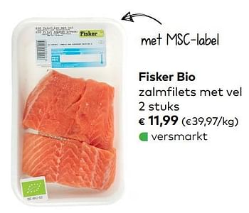 Promoties Fisker bio zalmfilets met vel - Fisker - Geldig van 05/12/2018 tot 01/01/2019 bij Bioplanet