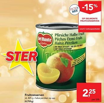 Promoties Fruitconserven halve perziken op sap - Del Monte - Geldig van 19/12/2018 tot 31/12/2018 bij Makro