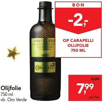 Promoties Olijfolie oro verde - Carapelli - Geldig van 19/12/2018 tot 31/12/2018 bij Makro