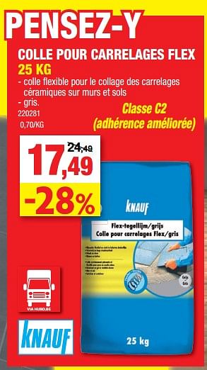 Promoties Colle pour carrelages flex - Knauf - Geldig van 12/12/2018 tot 23/12/2018 bij Hubo