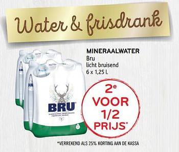 Promoties Mineraalwater bru licht bruisend - Bru - Geldig van 19/12/2018 tot 01/01/2019 bij Alvo
