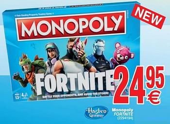 Promoties Monopoly fortnite - Hasbro - Geldig van 18/12/2018 tot 31/12/2018 bij Cora