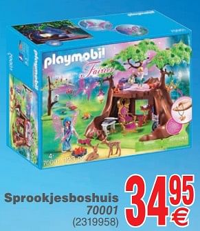 Promoties Sprookjesboshuis 70001 - Playmobil - Geldig van 18/12/2018 tot 31/12/2018 bij Cora