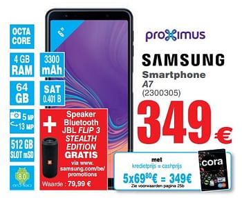 Promotions Samsung smartphone a7 - Samsung - Valide de 18/12/2018 à 31/12/2018 chez Cora