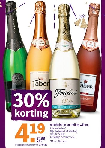 Promotions Freixenet alcoholvrij - Freixenet - Valide de 17/12/2018 à 26/12/2018 chez Albert Heijn
