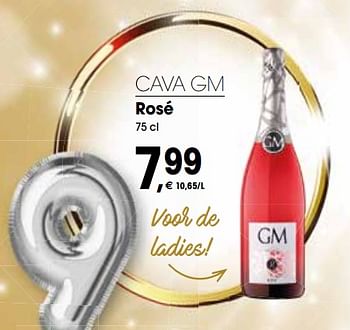 Promoties Cava gm rosé - Schuimwijnen - Geldig van 14/12/2018 tot 31/12/2018 bij Prik & Tik