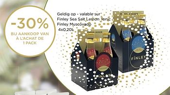 Promotions Geldig op - valable sur finley sea salt lemon tonic finley muscovado - Finley - Valide de 19/12/2018 à 01/01/2019 chez Alvo