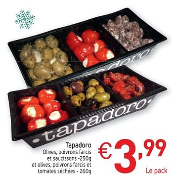 Promoties Tapadoro olives, poivrons farcis et saucissons - Huismerk - Intermarche - Geldig van 18/12/2018 tot 24/12/2018 bij Intermarche