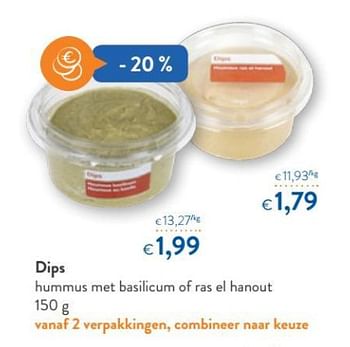 Promoties Hummus met basilicum of ras el hanout - Huismerk - Okay  - Geldig van 14/12/2018 tot 31/12/2018 bij OKay